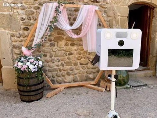 Photobooth et arche drapée